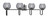 Toltec Lighting - 6224-MBGP-5112 - Four Light Bath Bar - Sandia - Matte Black & Graphite