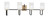 Toltec Lighting - 6224-MBNAB-3001 - Four Light Bath Bar - Sandia - Matte Black & New Age Brass