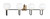 Toltec Lighting - 6224-MBNAB-4101 - Four Light Bath Bar - Sandia - Matte Black & New Age Brass