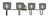 Toltec Lighting - 6224-MBNAB-4612 - Four Light Bath Bar - Sandia - Matte Black & New Age Brass