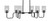 Toltec Lighting - 6236-MB-3002 - Six Light Bar - Sandia - Matte Black