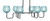 Toltec Lighting - 6236-MBGP-4605 - Six Light Bar - Sandia - Matte Black & Graphite