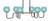 Toltec Lighting - 6236-MBNAB-4625 - Six Light Bar - Sandia - Matte Black & New Age Brass