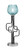 Toltec Lighting - 62-MBGP-4605 - One Light Accent Lamp - Sandia - Matte Black & Graphite