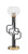 Toltec Lighting - 62-MBNAB-202 - One Light Accent Lamp - Sandia - Matte Black & New Age Brass
