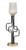 Toltec Lighting - 62-MBNAB-4253 - One Light Accent Lamp - Sandia - Matte Black & New Age Brass