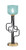 Toltec Lighting - 62-MBNAB-4615 - One Light Accent Lamp - Sandia - Matte Black & New Age Brass