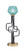Toltec Lighting - 62-MBNAB-4625 - One Light Accent Lamp - Sandia - Matte Black & New Age Brass