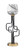 Toltec Lighting - 62-MBNAB-4819 - One Light Accent Lamp - Sandia - Matte Black & New Age Brass