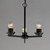 Corona Three Light Chandelier (10203CLBK)