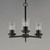 Corona Three Light Chandelier (10203CLBK)