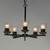 Corona Five Light Chandelier (10205CLBK)
