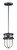 Maxim - 10268CLBK - One Light Semi-Flush Mount - Breakwater - Black