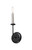 Maxim - 10321BKSN - One Light Wall Sconce - Wesley - Black / Satin Nickel