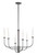 Maxim - 10326BKSN - Six Light Chandelier - Wesley - Black / Satin Nickel