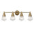 Maxim - 10394PRNAB - Four Light Bath Vanity - Hargreaves - Natural Aged Brass
