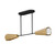 Maxim - 10816SWBKAB - Two Light Linear Pendant - Rizzo - Black / Antique Brass