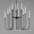 Tux 12 Light Chandelier (11286BK)