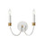 Maxim - 11372WWTGL - Two Light Wall Sconce - Charlton - Weathered White/Gold Leaf
