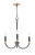 Maxim - 11373BKAB - Three Light Chandelier - Charlton - Black / Antique Brass