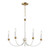 Maxim - 11375WWTGL - Five Light Chandelier - Charlton - Weathered White/Gold Leaf