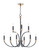 Maxim - 11377BKAB - Nine Light Chandelier - Charlton - Black / Antique Brass