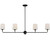 Maxim - 12097SWAR - Four Light Linear Chandelier - Bristol - Anthracite