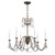Maxim - 12166CHB/CRY - Six Light Chandelier - Plumette - Chestnut Bronze