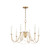 Maxim - 12166GL - Six Light Chandelier - Plumette - Gold Leaf