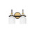 Maxim - 12332WTBKSBR - Two Light Bath Vanity - Milk - Satin Brass
