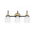 Maxim - 12333WTBKSBR - Three Light Bath Vanity - Milk - Satin Brass