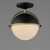 Duke One Light Semi Flush Mount (12410SWBKWBR)