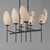 Maldives Six Light Linear Chandelier (12607NABK)