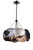 George Kovacs - P1334-780 - Six Light Pendant - Metalo Misto - Coal Black With Atlas And Midnight Sliver
