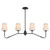 Maxim - 12697WTBK - Four Light Linear Chandelier - Durham - Black