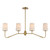 Maxim - 12697WTNAB - Four Light Linear Chandelier - Durham - Natural Aged Brass
