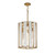 Maxim - 12802CZNAB - Three Light Foyer Pendant - Miramar - Capiz / Natural Aged Brass