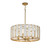 Maxim - 12804CZNAB - Four Light Pendant - Miramar - Capiz / Natural Aged Brass