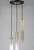 Flambeau Three Light Chandelier (16123CLBKAB)