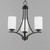 Deven Three Light Chandelier (20033SWBK)