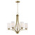 Maxim - 20035SWSBR - Five Light Chandelier - Deven - Satin Brass