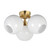 Maxim - 21225MRNAB - Three Light Semi Flush Mount - Neve - Natural Aged Brass
