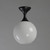 Neve One Light Flush Mount (21229MRBK)