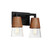 Maxim - 21622CLWNBK - Two Light Bath Vanity - Carpenter - Walnut / Black
