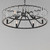 Odeon Six Light Chandelier (21866BCBK)