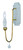 Maxim - 22432CSTGL - One Light Wall Sconce - Claymore - Claystone / Gold Leaf