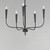 Vela Five Light Chandelier (24815BK)