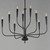 Vela Nine Light Chandelier (24819BK)