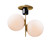 Maxim - 26032SWSBRBK - Two Light Semi-Flush Mount - Vesper - Satin Brass / Black