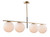 Maxim - 26036SWSBRBK - Four Light Pendant - Vesper - Satin Brass / Black